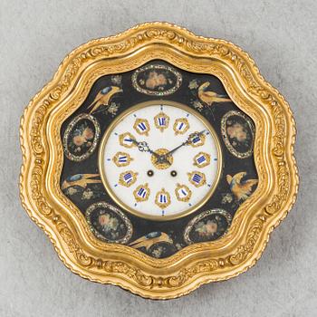 A late 19th Century wall clock, Gothenburg.