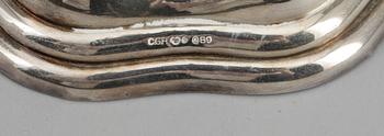 KANDELABRAR, ett par, silver, C.G Hallberg, Stockholm. 1952. Vikt ca 400 gram.