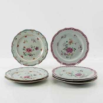 Saucer 7 pcs China 18th century porcelain.