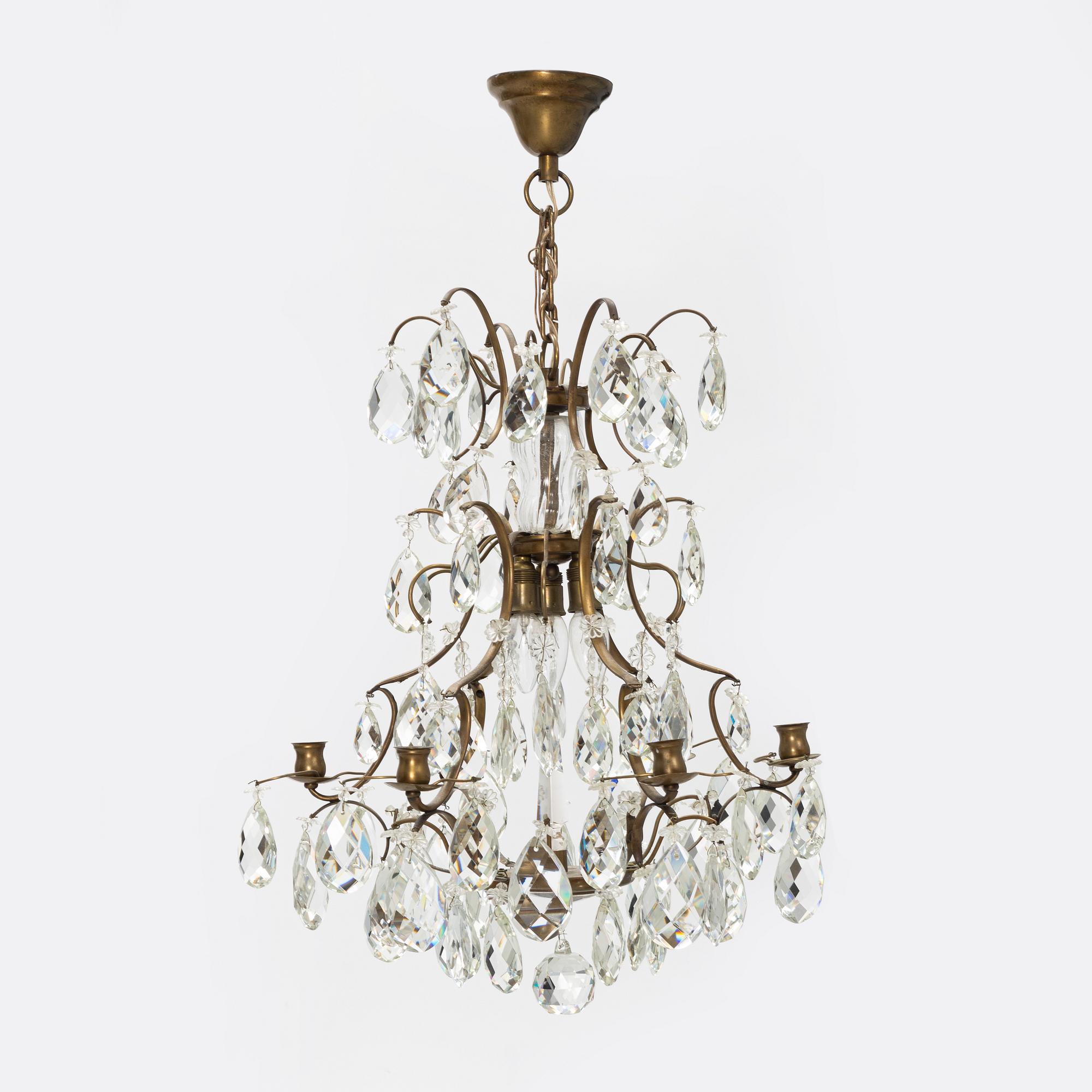 A Rococo style chandelier, first half of the 20th Century.