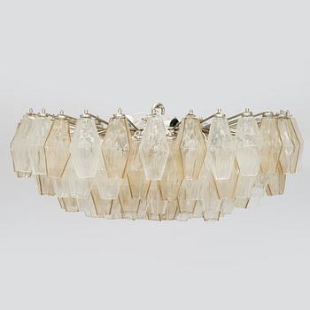 Carlo Scarpa, A1960s 'Polyhedra' chandelier for Venini Murano Italy.