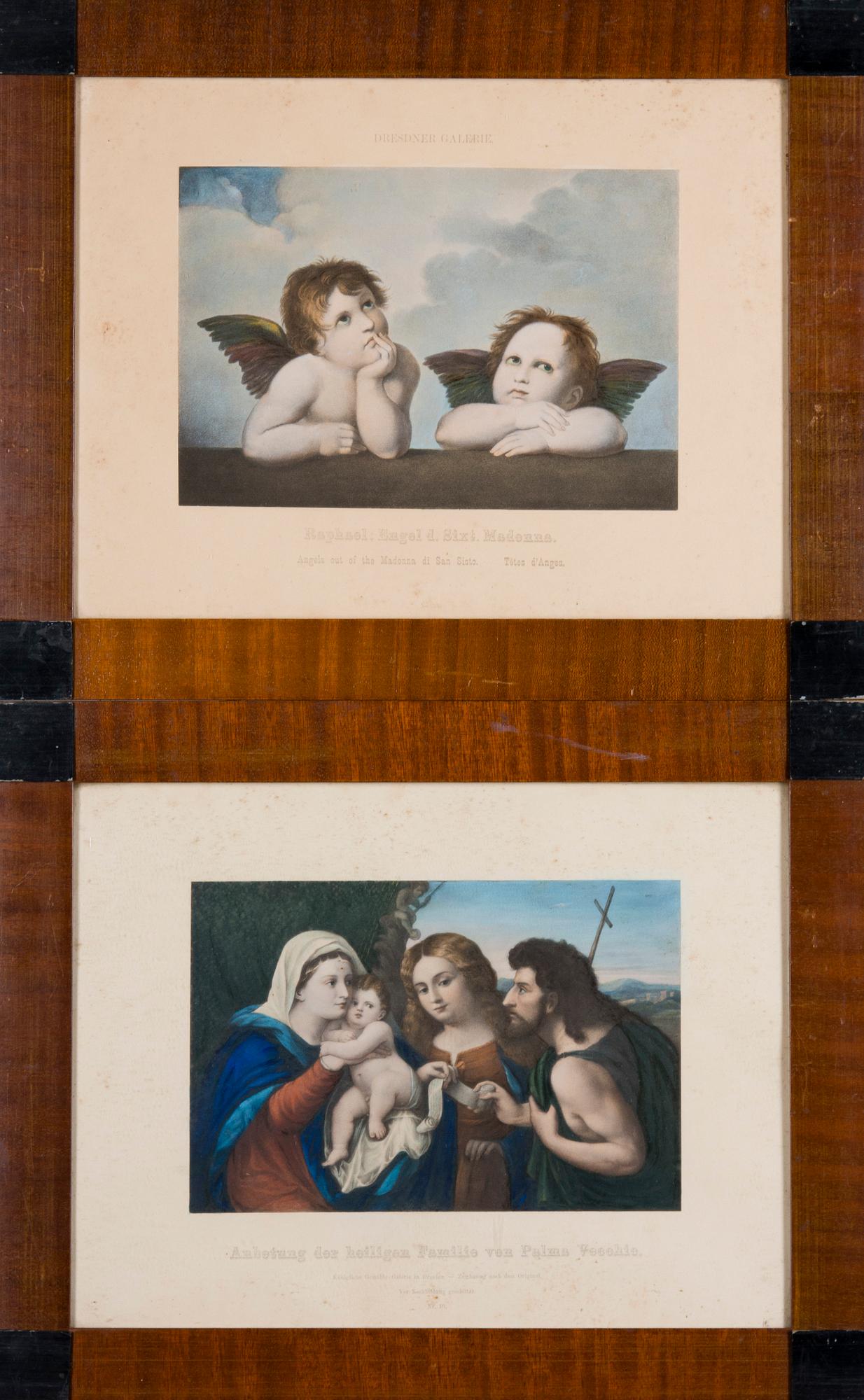 STENTRYCK 2 ST, handkolorerade, Tyskland 1800-talets slut.