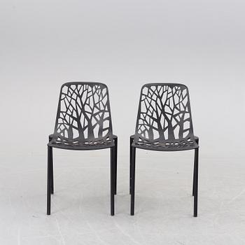 A pair of Selva aluminium garden chairs.