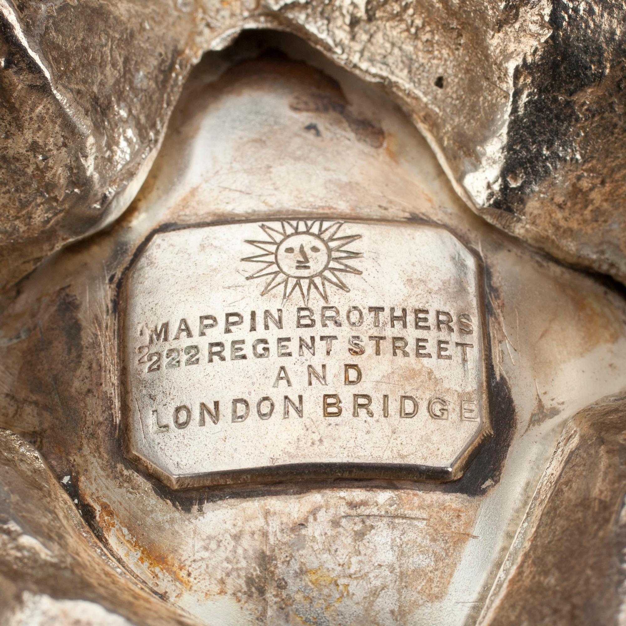 SKEDVÄRMARE, försilvrad mässing, Mappin Brothers London 1800-talets senare hälft.