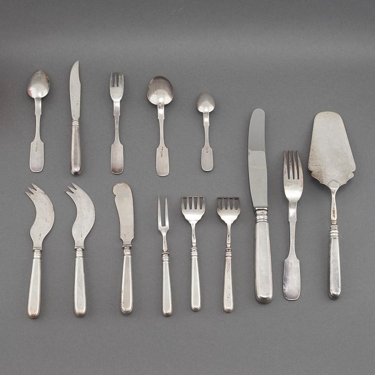 68 pieces of silver cutlery from R Lange in Estonia, first half of the 20th century.