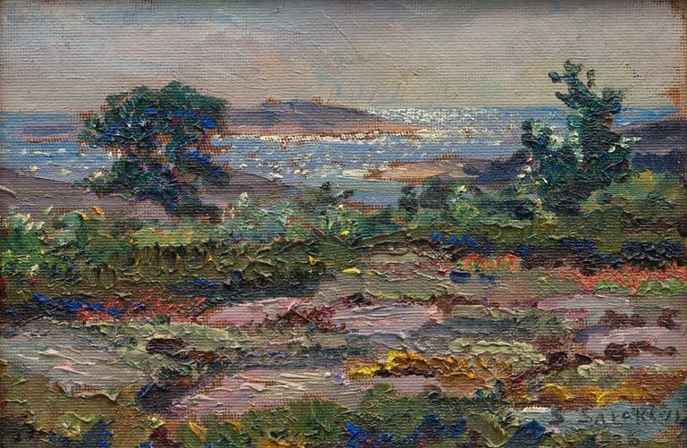 SANTERI SALOKIVI, oil on canvas fastened on board, signed and dated -36.
