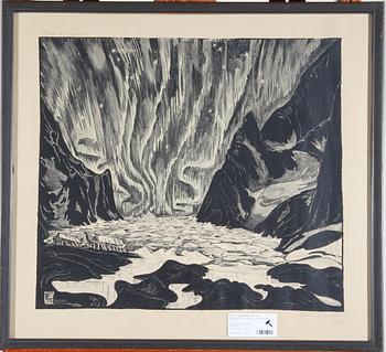 Ossian Elgström · ELGSTRÖM, OSSIAN, litografiskt tryck , sign o dat -29.