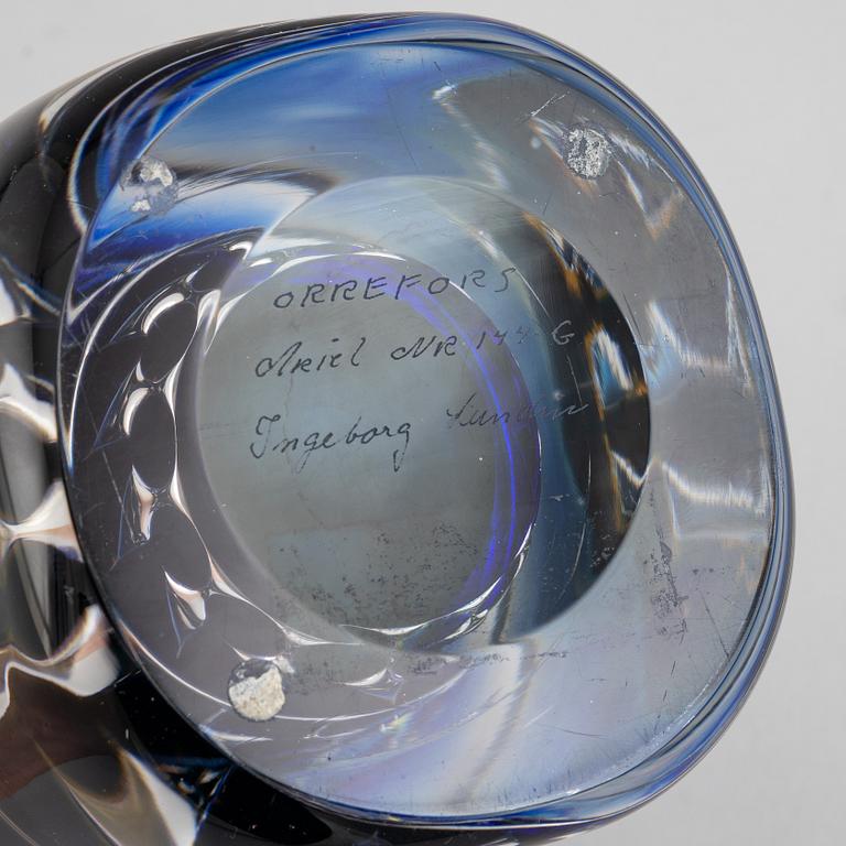 Ingeborg Lundin, vas, glas, ariel, Orrefors.