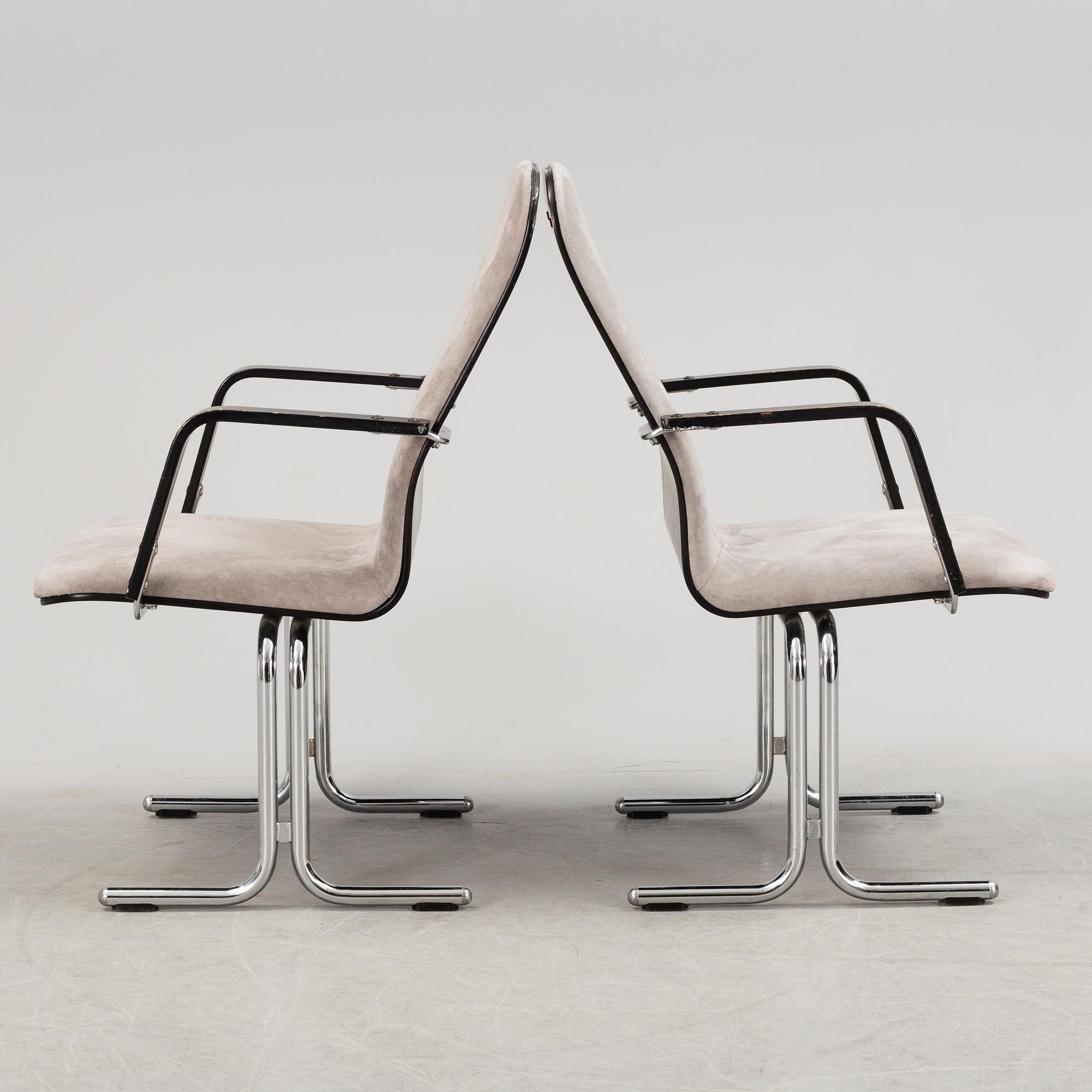 YRJÖ KUKKAPURO, six 'Fysio' chairs from Avarte, Finland, late 20th Century.