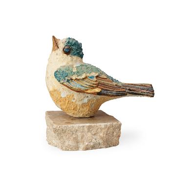 494. A Tyra Lundgren stoneware figure of a bird.