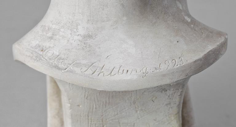 OLOF AHLBERG, skulptur, gips. Sign o dat 1923.
