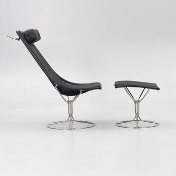 Bruno Mathsson, fåtölj med fotpall, "Jetson", Bruno Mathsson International 2016.