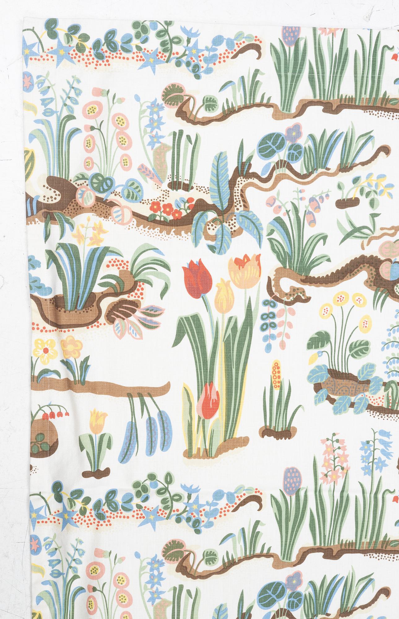 Josef Frank, curtains, a pair, "Primavera", Svenskt Tenn.
