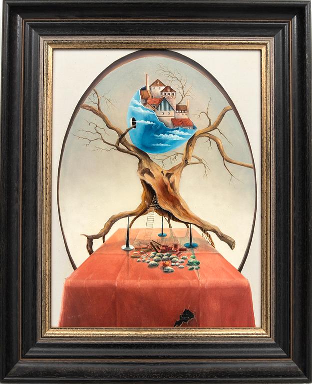 Peter Jakoby, olja på pannå signerad.