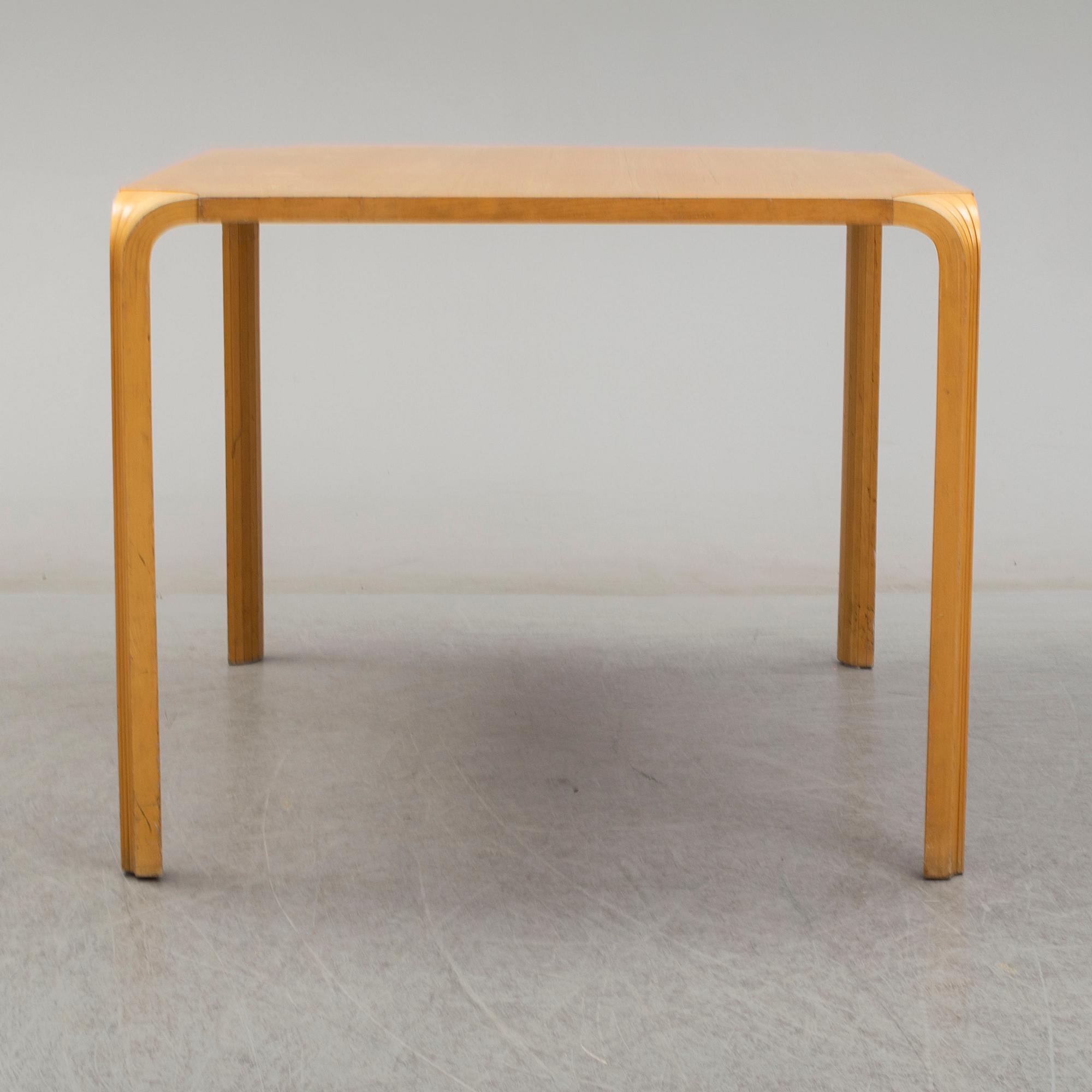 A table by Alvar Aalto, Artek, Finland, second half of the 20th century.
