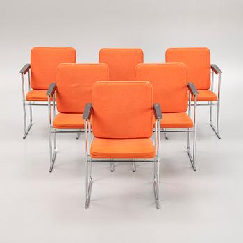 Yrjö Kukkapuro, karmstolar, 6 st, "Skaala 474", Avarte, sent 1900-tal.