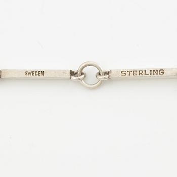 Wiwen Nilsson, a necklace, sterling silver with step-cut rock crystal, Lund 1942.