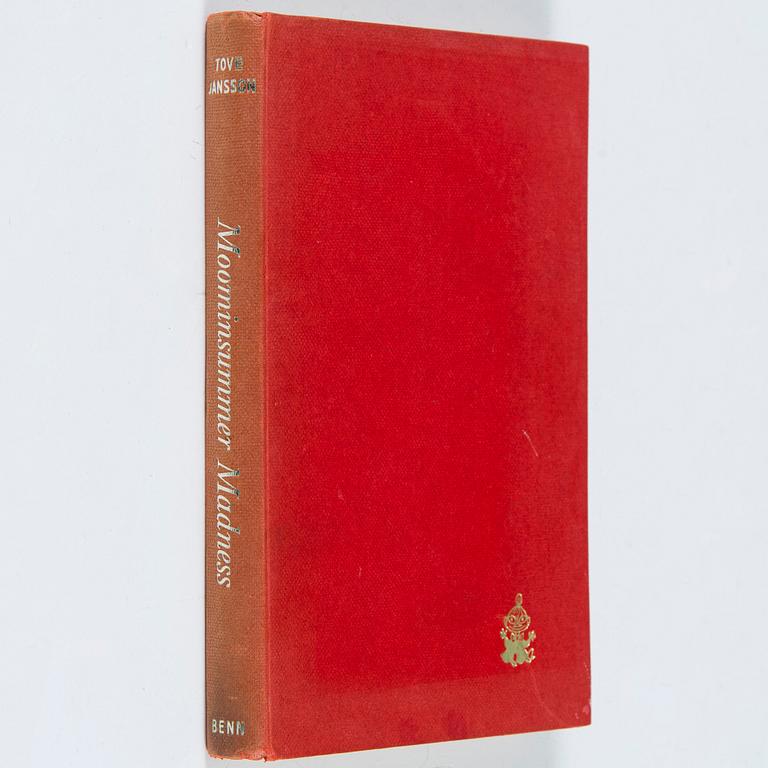 Tove Jansson, Bok 1 upplagan "Moominsummer Madness", Limited Ernest Benn London 1955.
