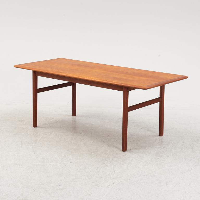 A teak veneered coffee table, Scandinavia, 1950's/60's.