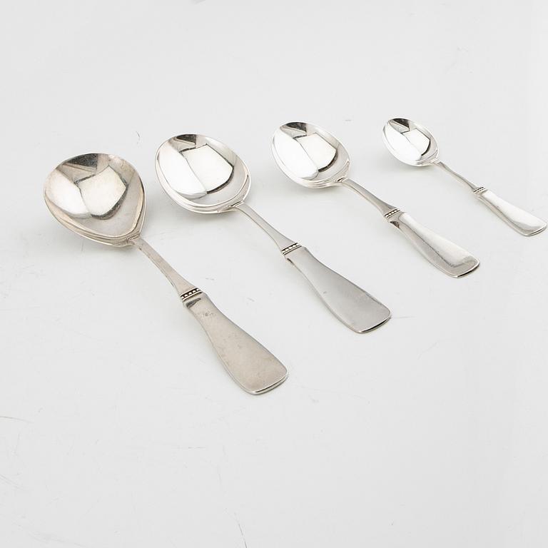 Cutlery 112 pieces "Uppsala" silver MGAB 1959-1989.