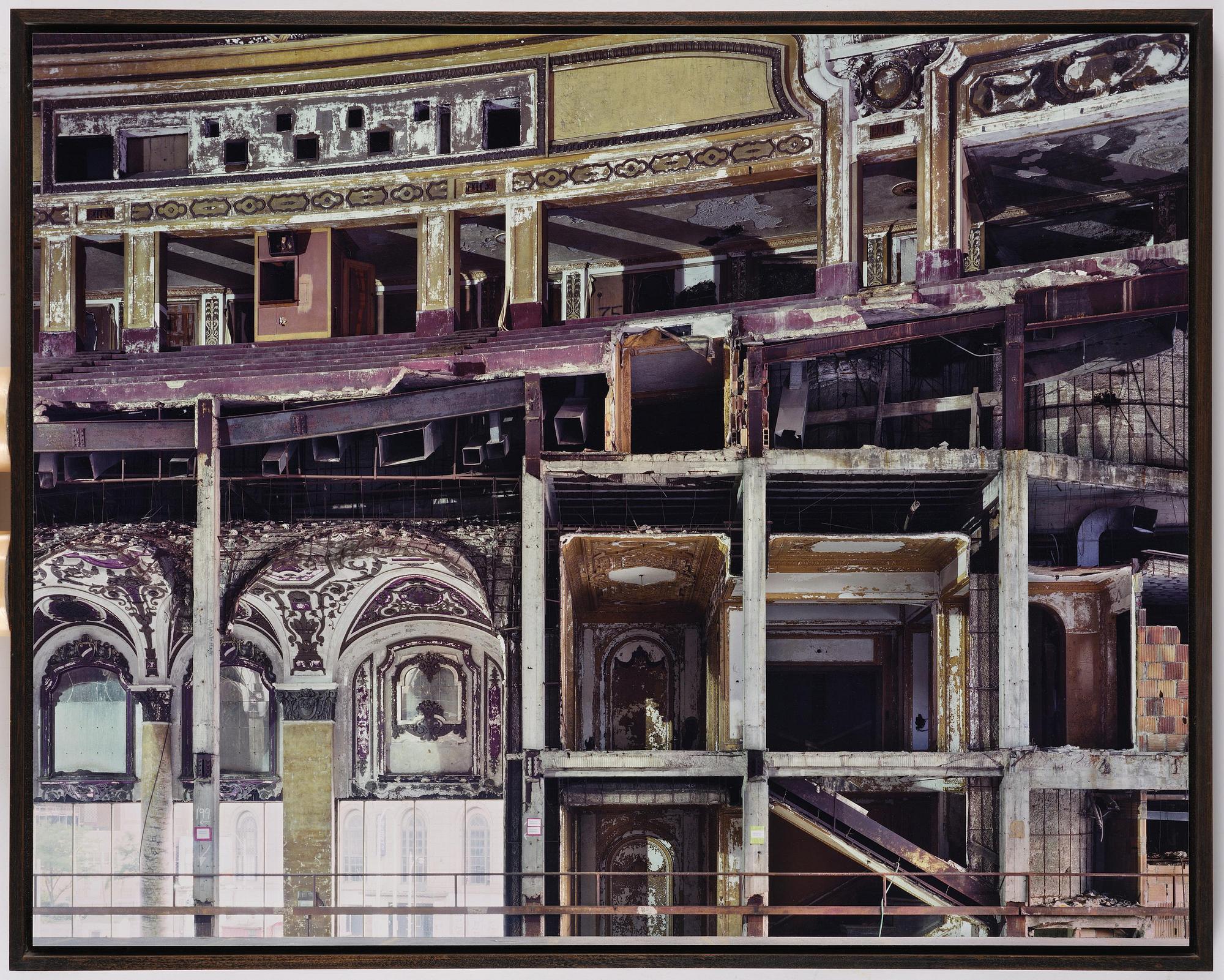 Yves Marchand & Romain Meffre, "Structure Cut, Michigan Theater, Detroit", 2007.