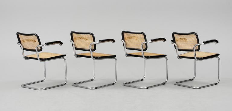 KARMSTOLAR, 4 stycken, Bauhaustyp, 1900-talets andra hälft.
