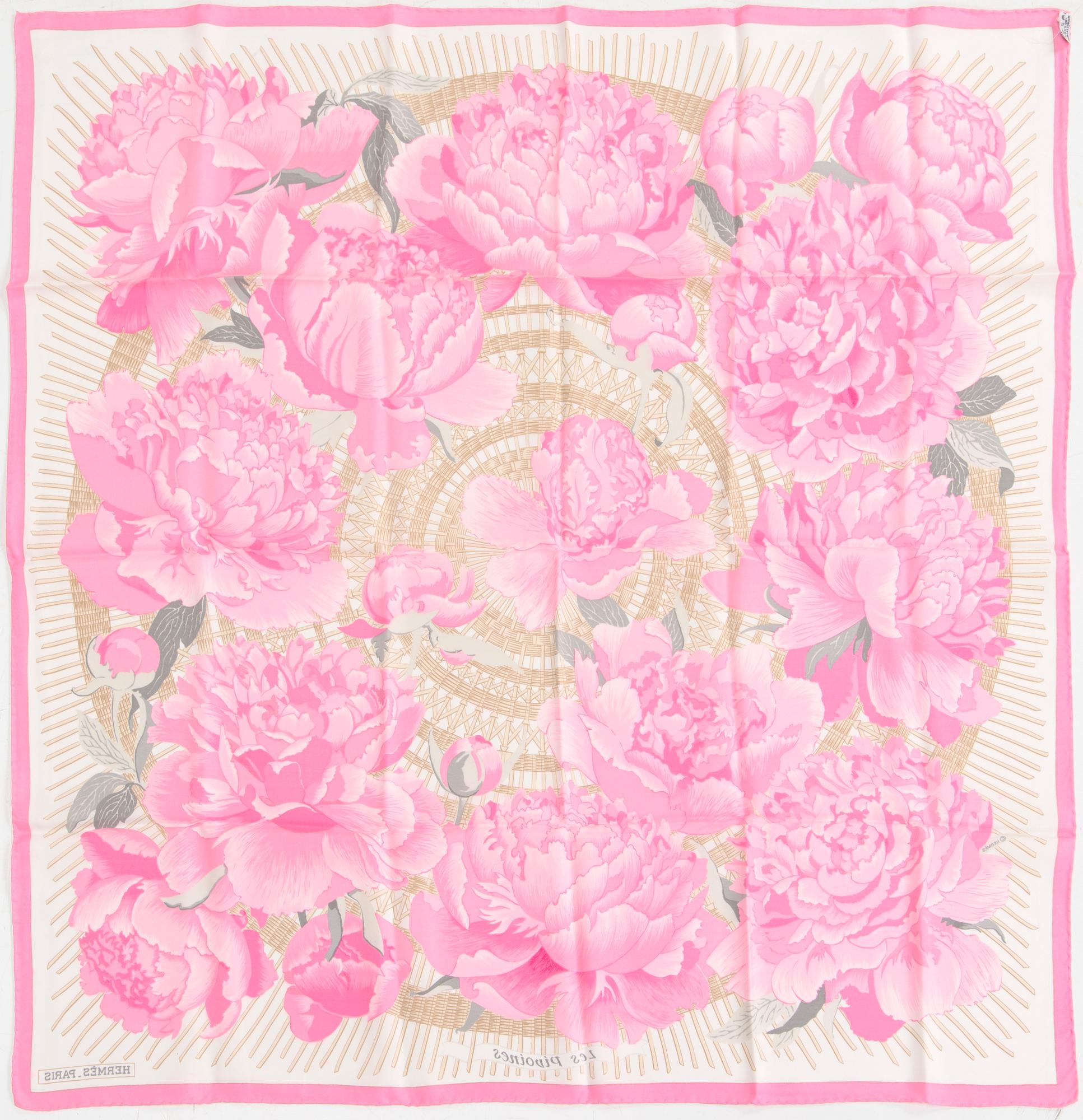 Hermès, scarf, "Pivoines".