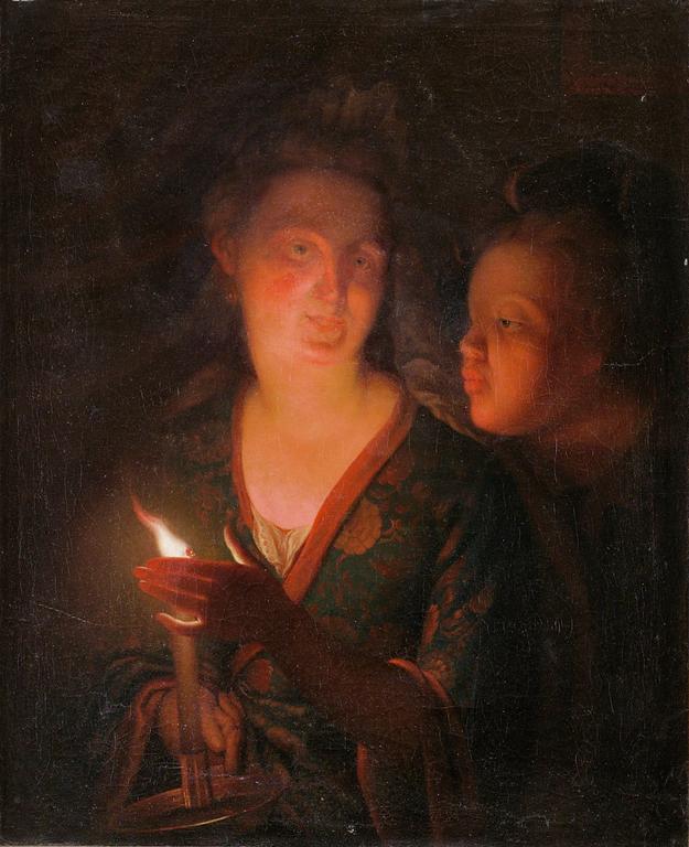 Godfried ( Godefridus) Schalken Hans art, I stearinljusets sken.