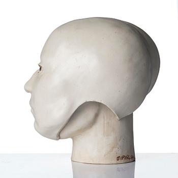 Britt-Ingrid "BIP" Persson, a glazed stoneware sculpture of faces, ca. 1970.