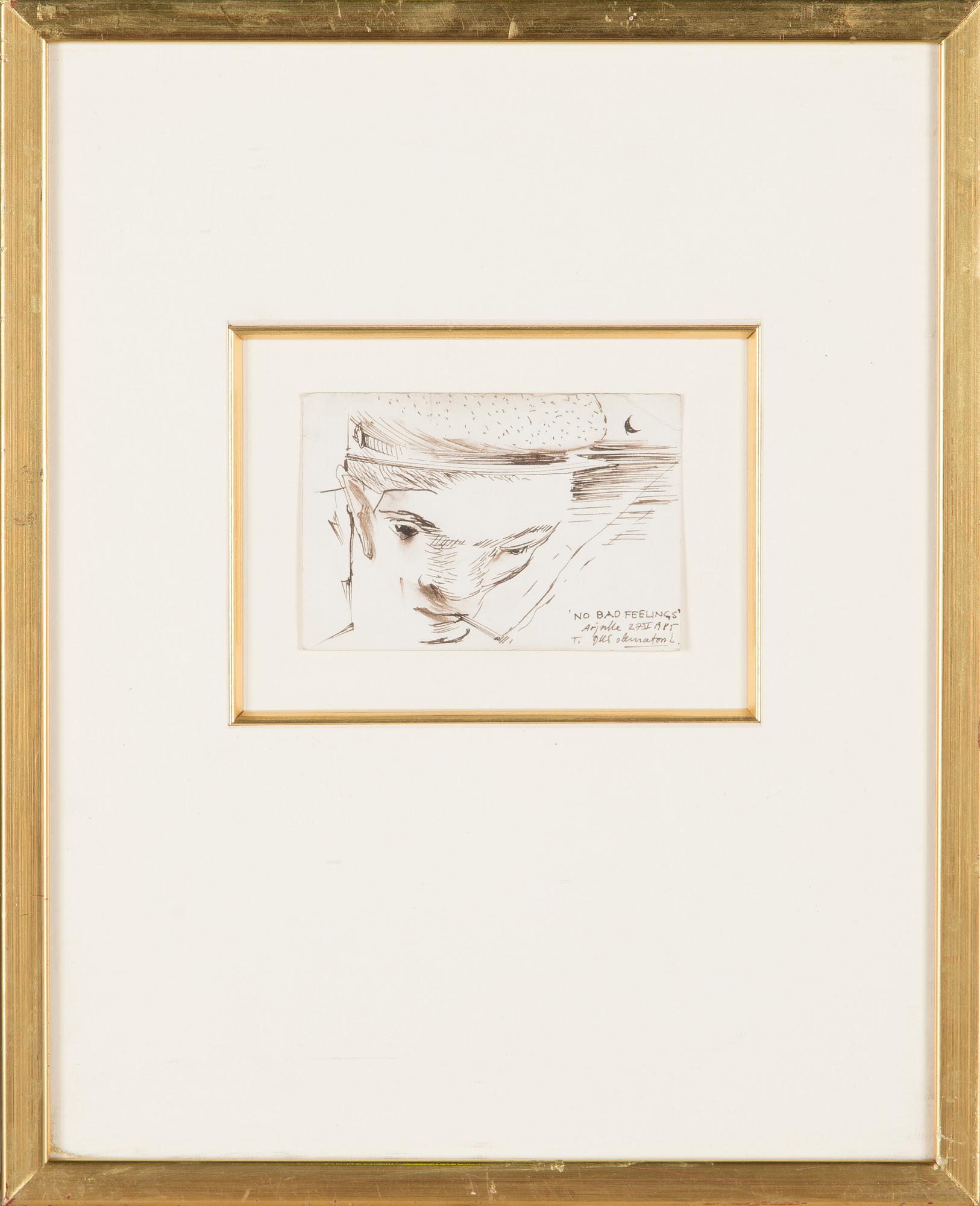 Olli Lyytikäinen, tusch, signerad och daterad 1985.