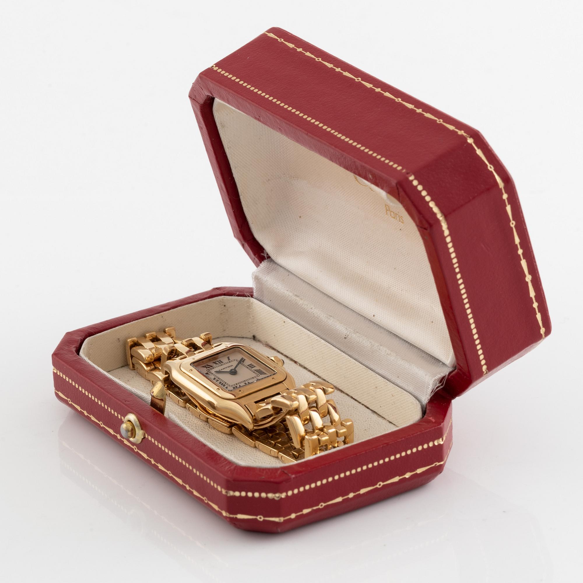 Cartier, Panthère, wristwatch, 21,5 x 21,5 (29,5) mm.