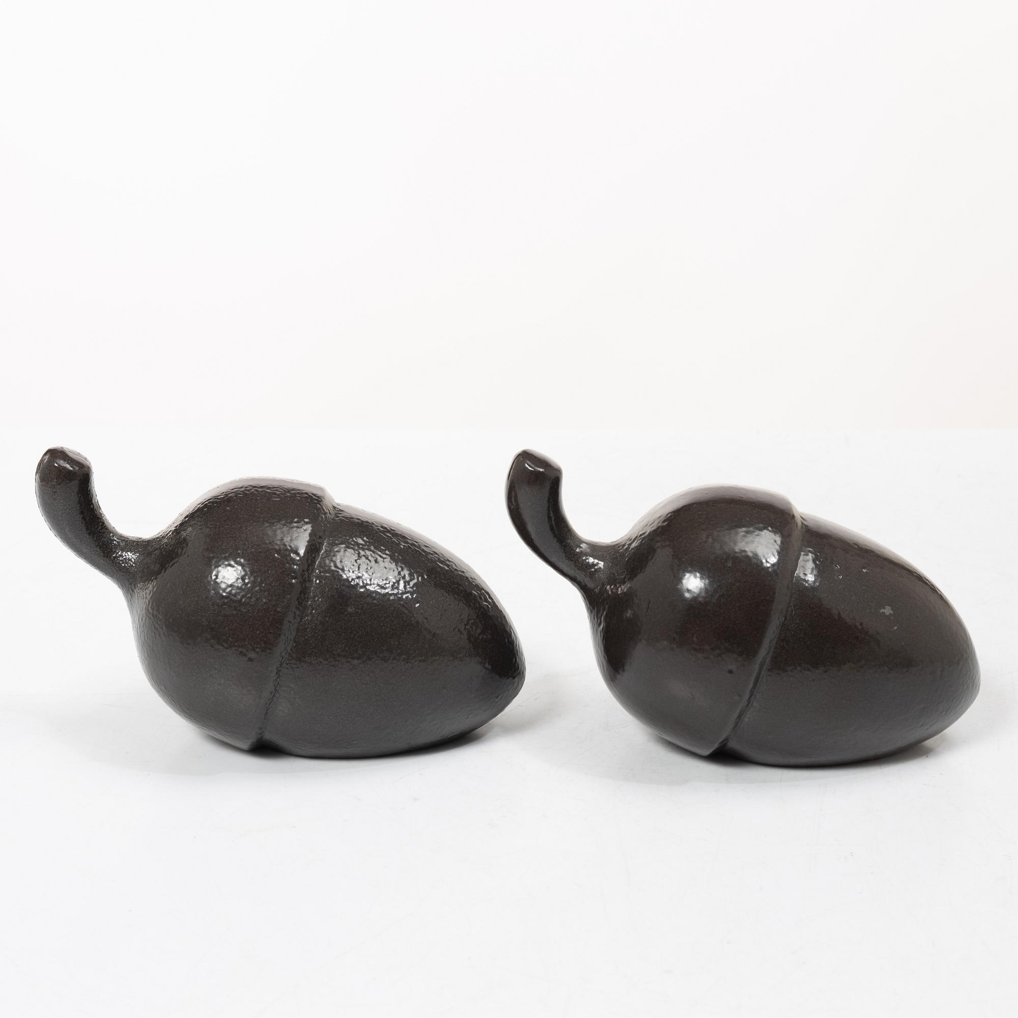Eva Schildt and Maja Sten, doorstops, a pair, “Ekollon”, Firma Svenskt Tenn.