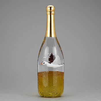 SKULPTUR, glas, Kjell Engman, Kosta Boda, signerad.