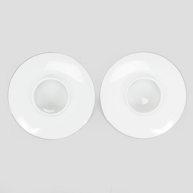 Arne Jacobsen, ceiling lamps/wall lamps, a pair, "AJ-Eklipta", Louis Poulsen, Denmark.