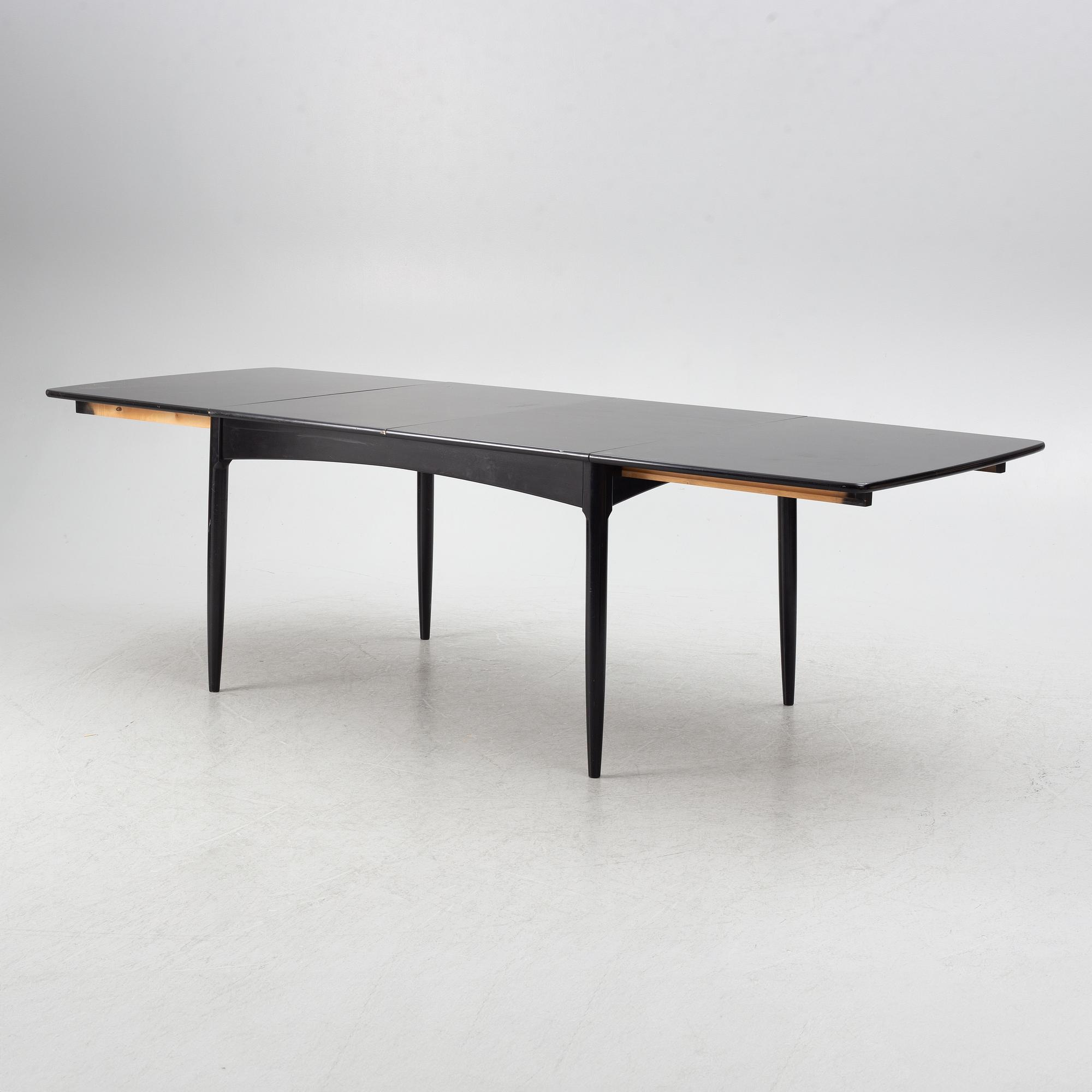Kerstin Hörlin-Holmquist, Dining table with 8 chairs, 'Charlotte', Asko, Finland.