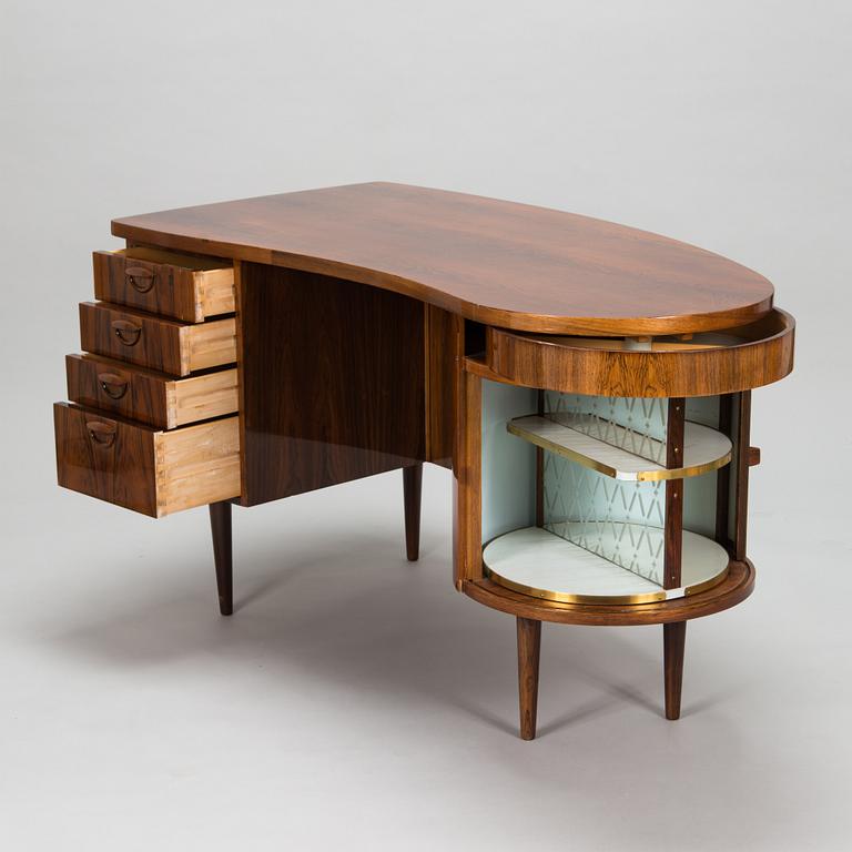 Kai Kristiansen, skrivbord "Kidney 54", för FM Furniture, Feldballe Danmark. 1950-tal.