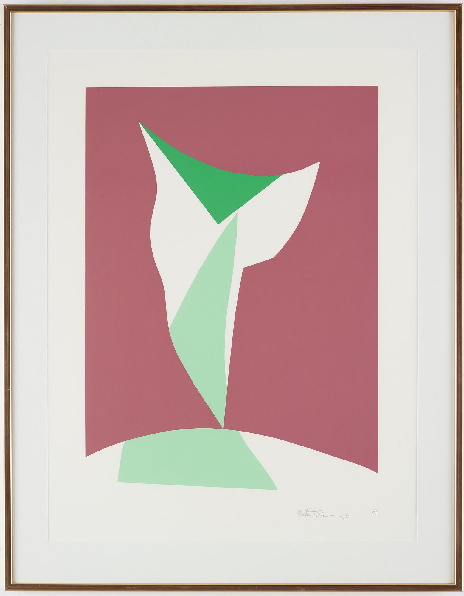 Richard Mortensen, silkscreen, 1991, signed and numbered HC.