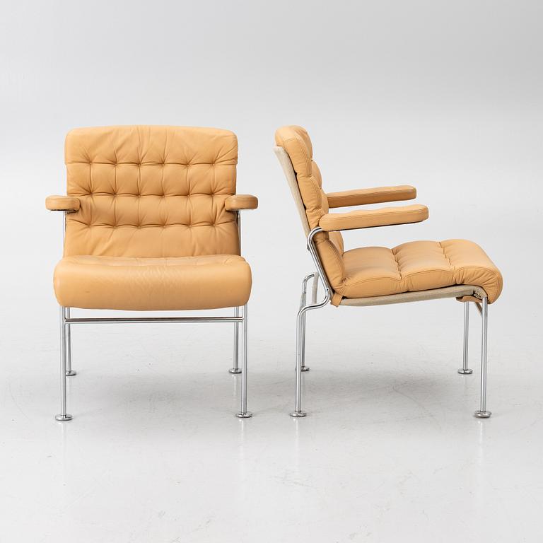 Bruno Mathsson, Armchairs, a pair, "Birgitta", Dux.