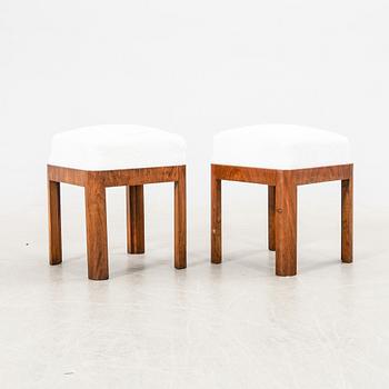 Stools, a pair, Art Deco, first half of the 20th century.