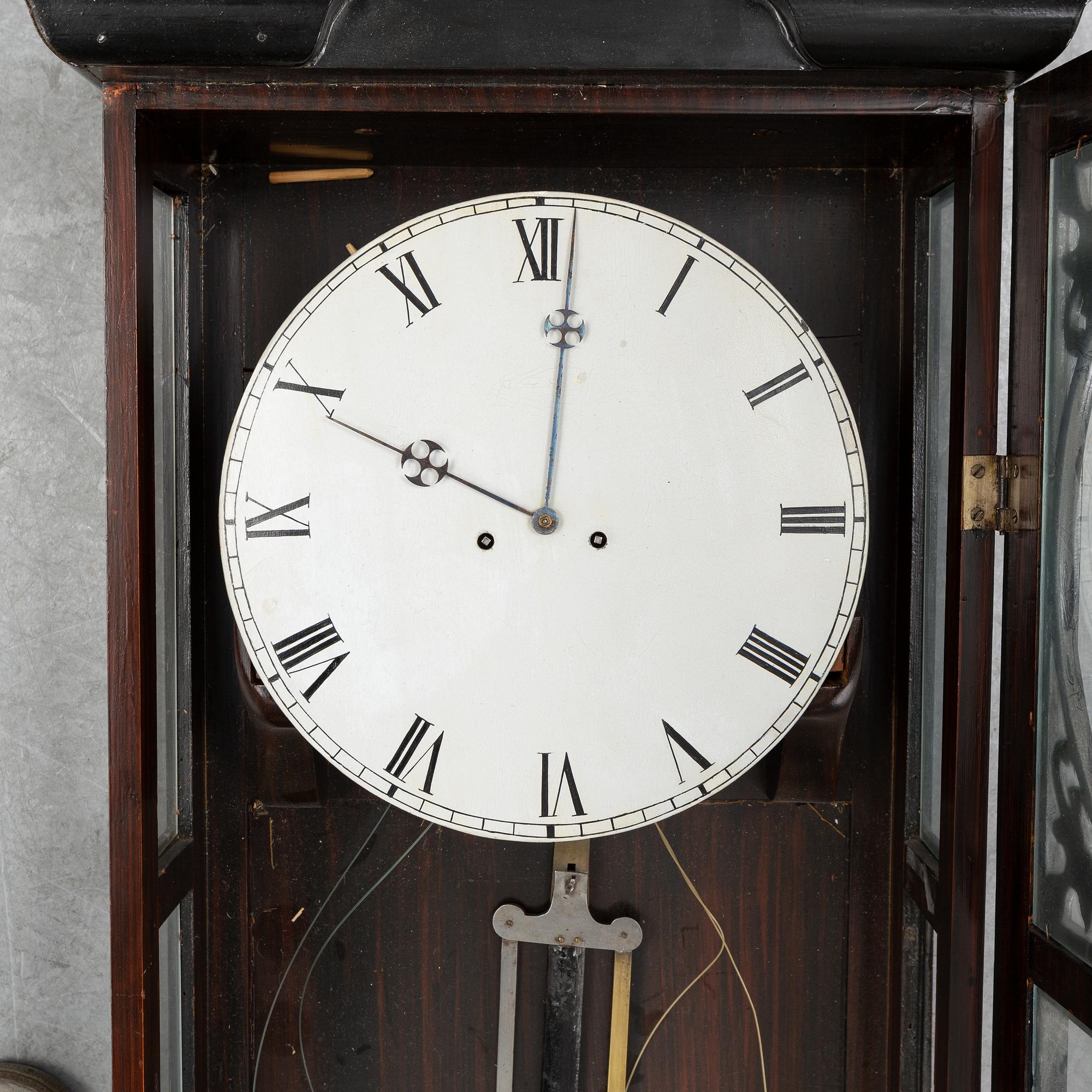 Wall clock, late 19th-century.