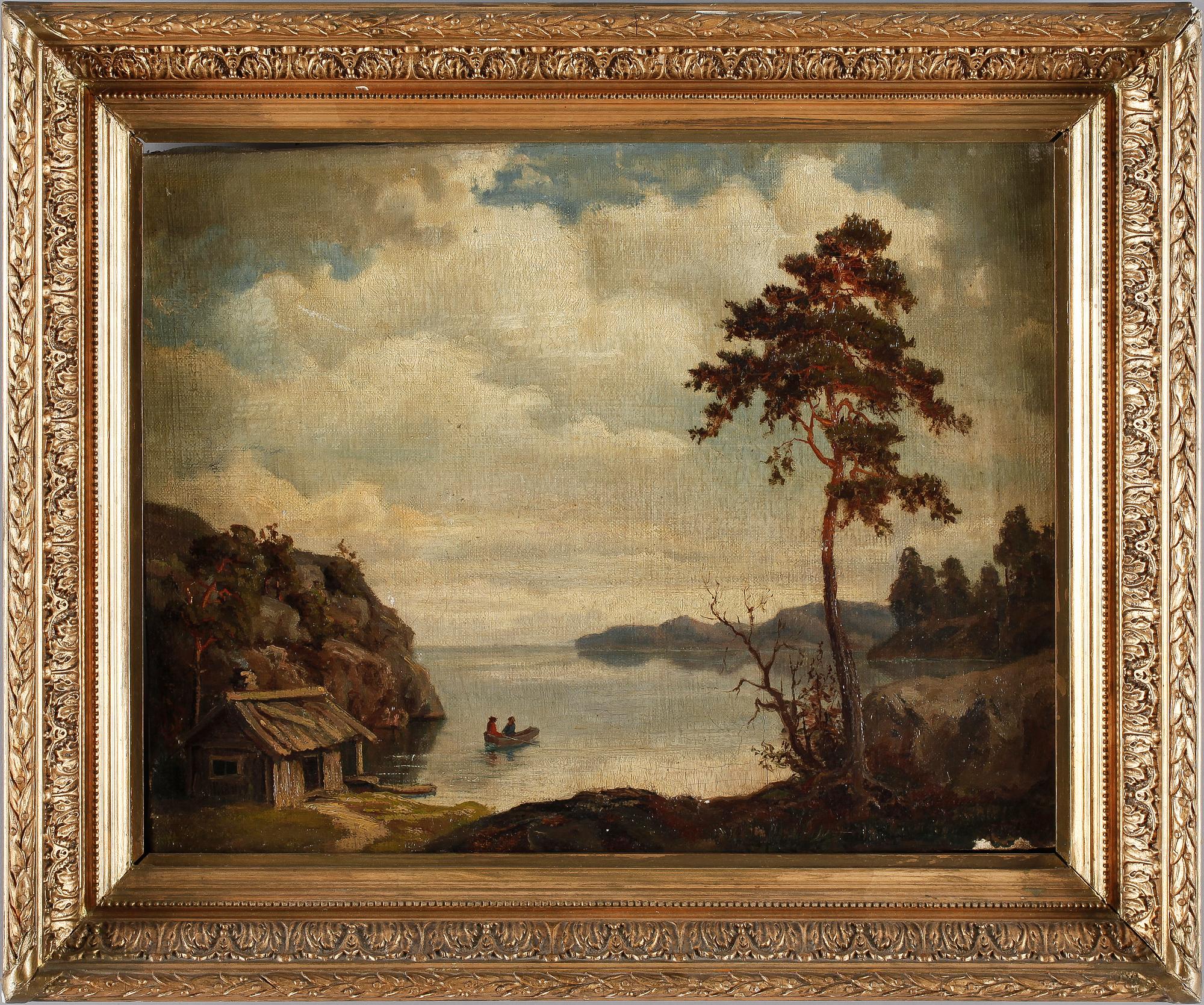 OKÄND KONSTNÄR. 1800/1900-tal. Olja på duk.