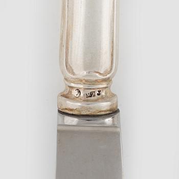 Bestickuppsättning, silver 36 st, "Svensk spets", GAB & C.G.Hallberg, Stockholm, R7-V7.