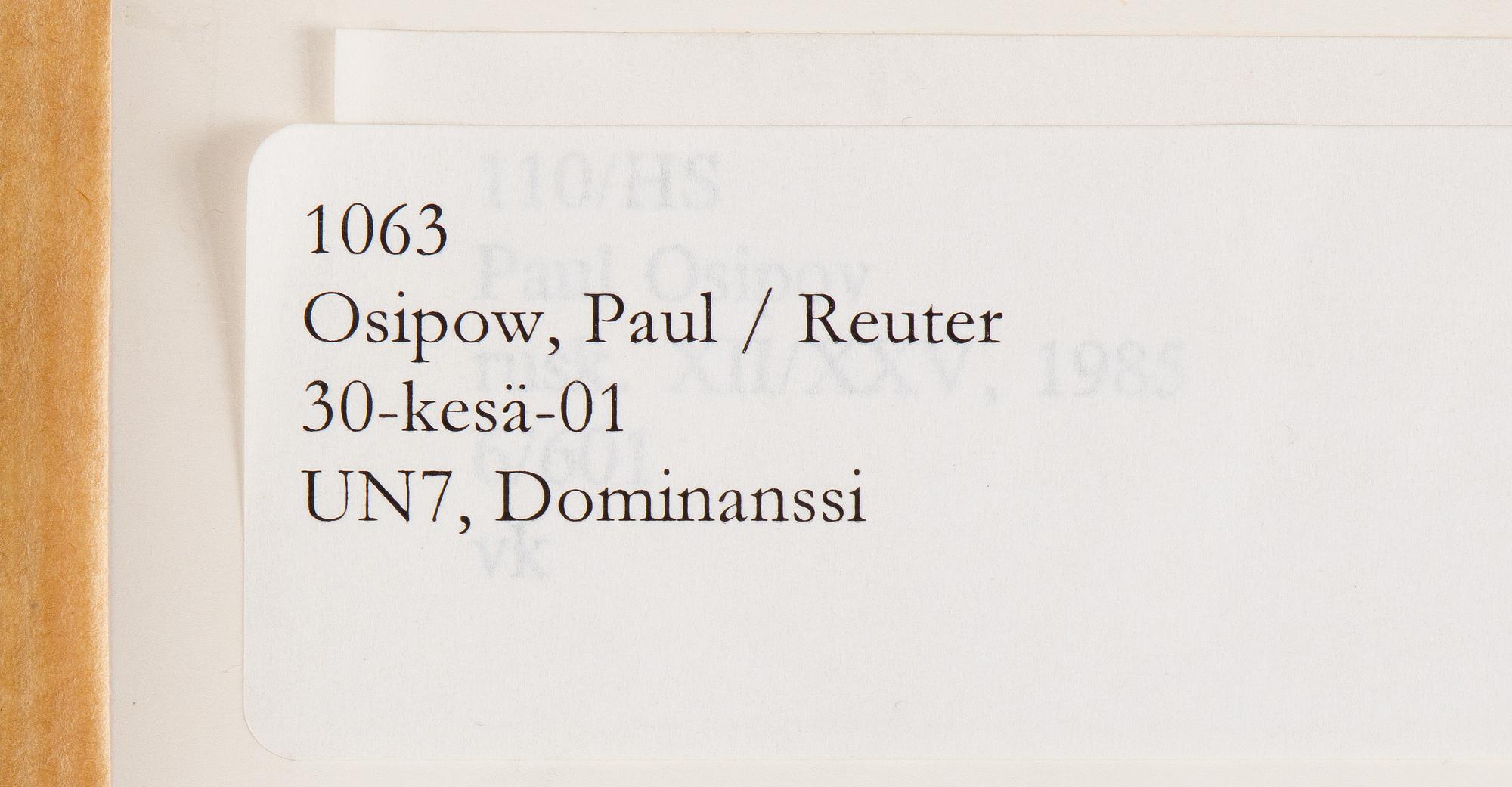 Paul Osipow, Reuter.