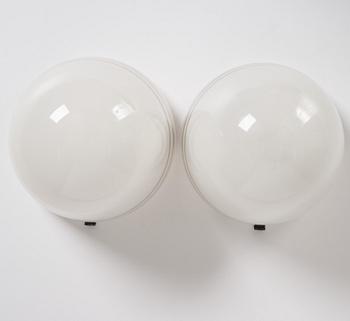 Harald Notini, a pair of ceiling lamps, version of model "10148", Arvid Böhlmarks Lampfabrik, 1930s.