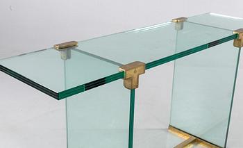 Peter Ghyczy Glass Console Table.