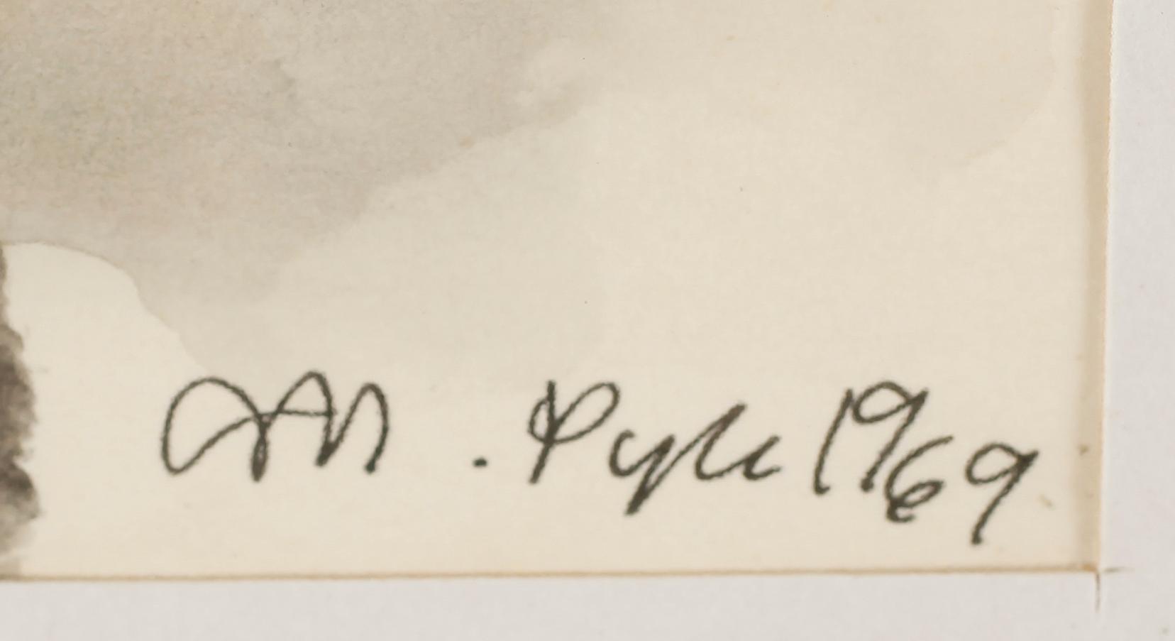 MADELEINE PYK, blandteknik, signerad och daterad 1969.