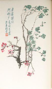 Qi Baishi, album med träsnitt, utgiven av Rong Bao Zhai, Beijing, 1951.