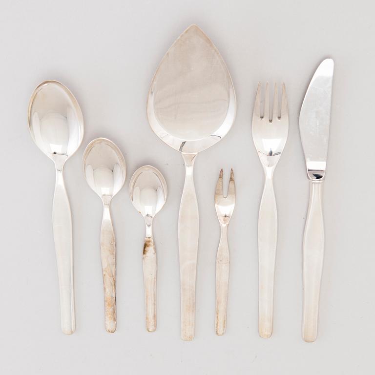 TAPIO WIRKKALA, A 33-piece set of 'Tapio' silver cutlery, Kultakeskus, Hämeenlinna, Finland 1985. Model designed in 1957.