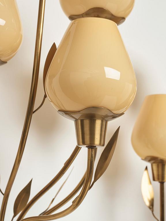 Swedish Modern, a pair of wall lamps, 1940s-50s.