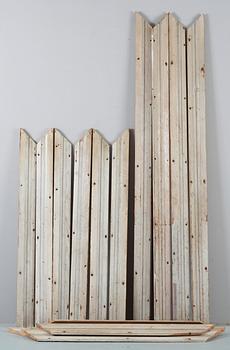 A set of Swedish mid 19th century wooden painted panels.